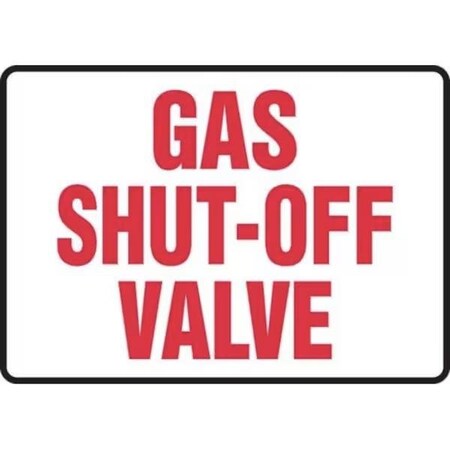 Accuform SAFETY SIGN GAS SHUT OFF VALVE 10 X MCHL592XV MCHL592XV
